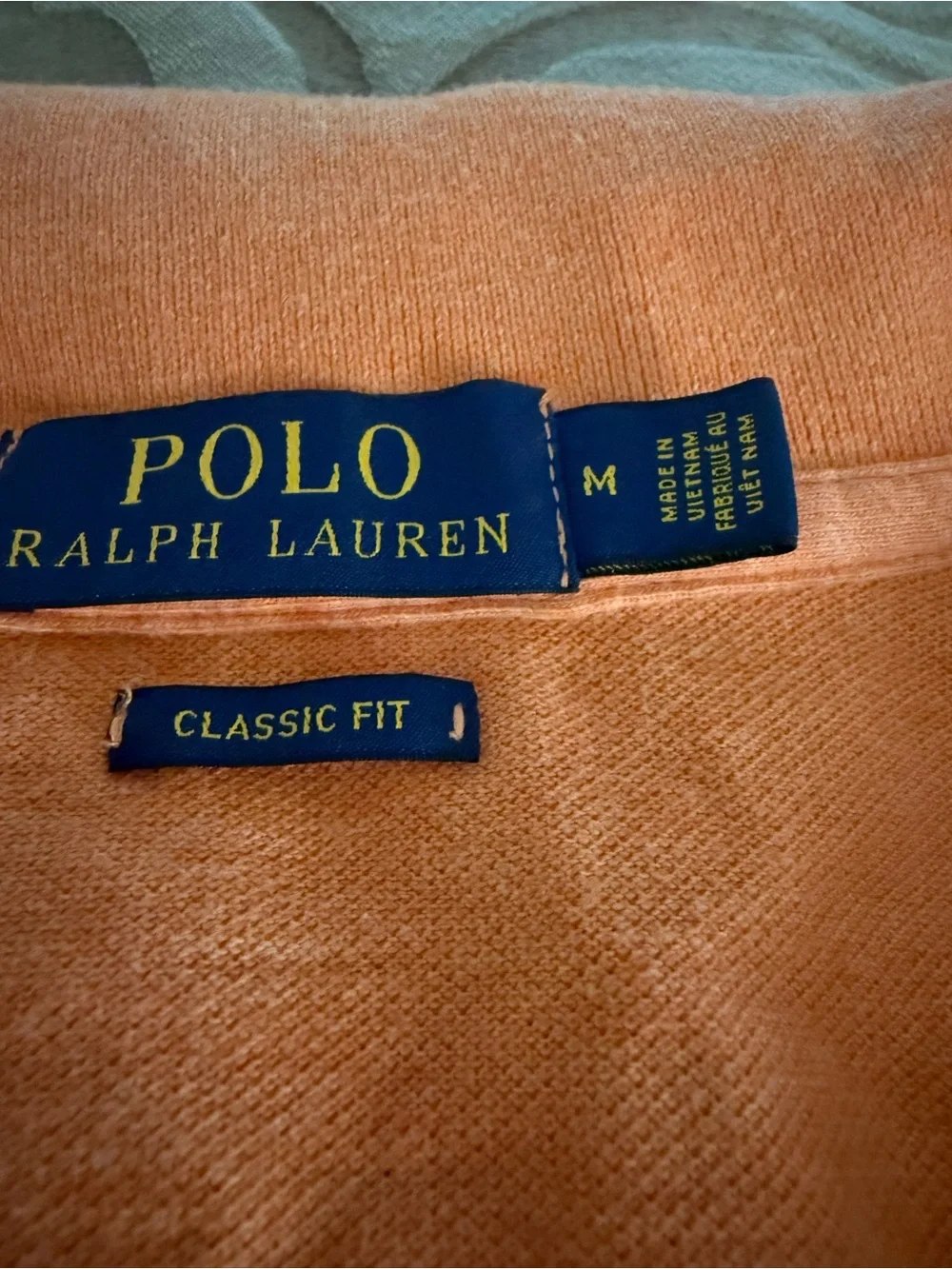 Ralph Lauren Men's Orange Polo with Blue Pony